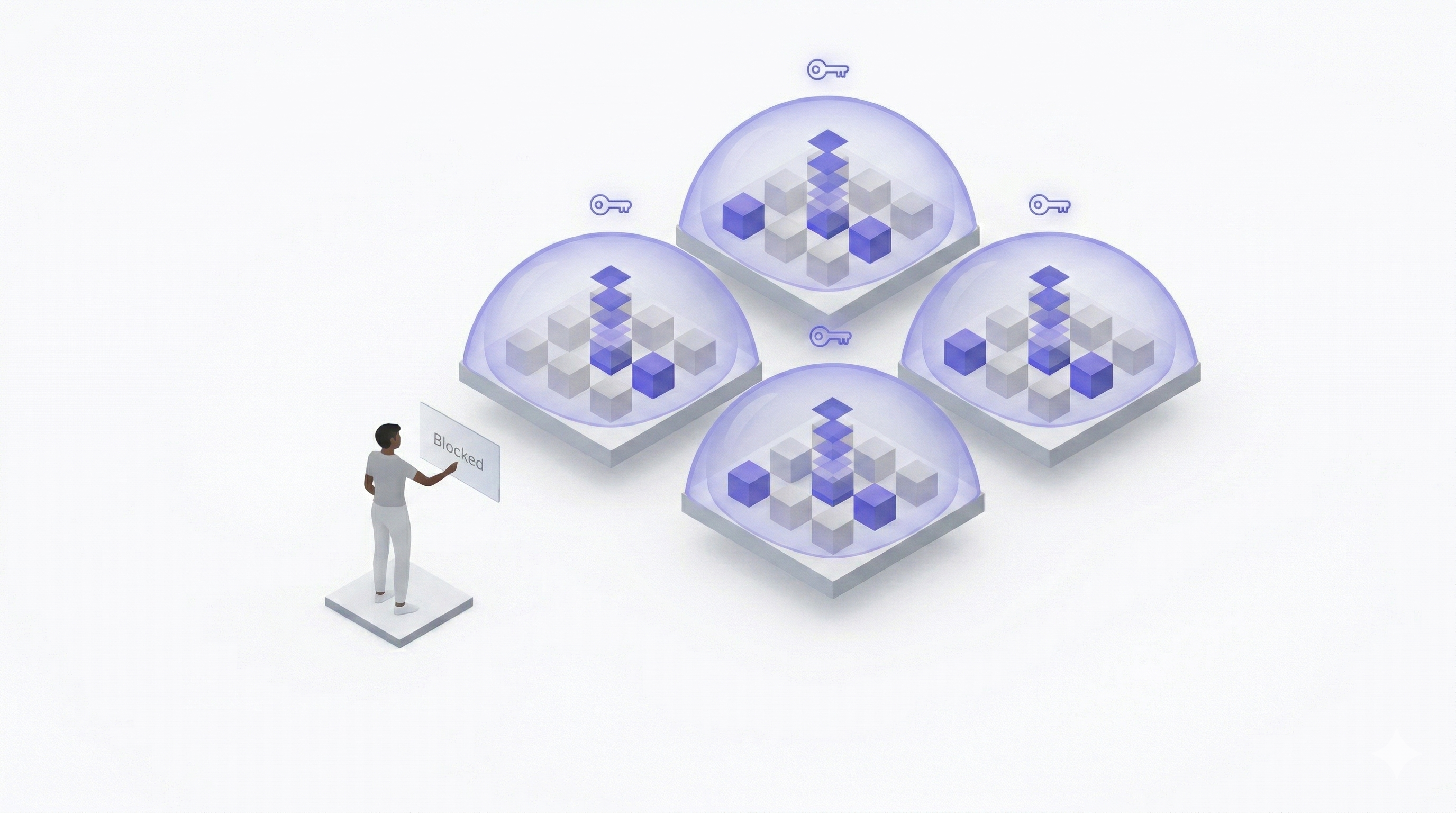 Private by design — isolated sandboxes, no data sharing