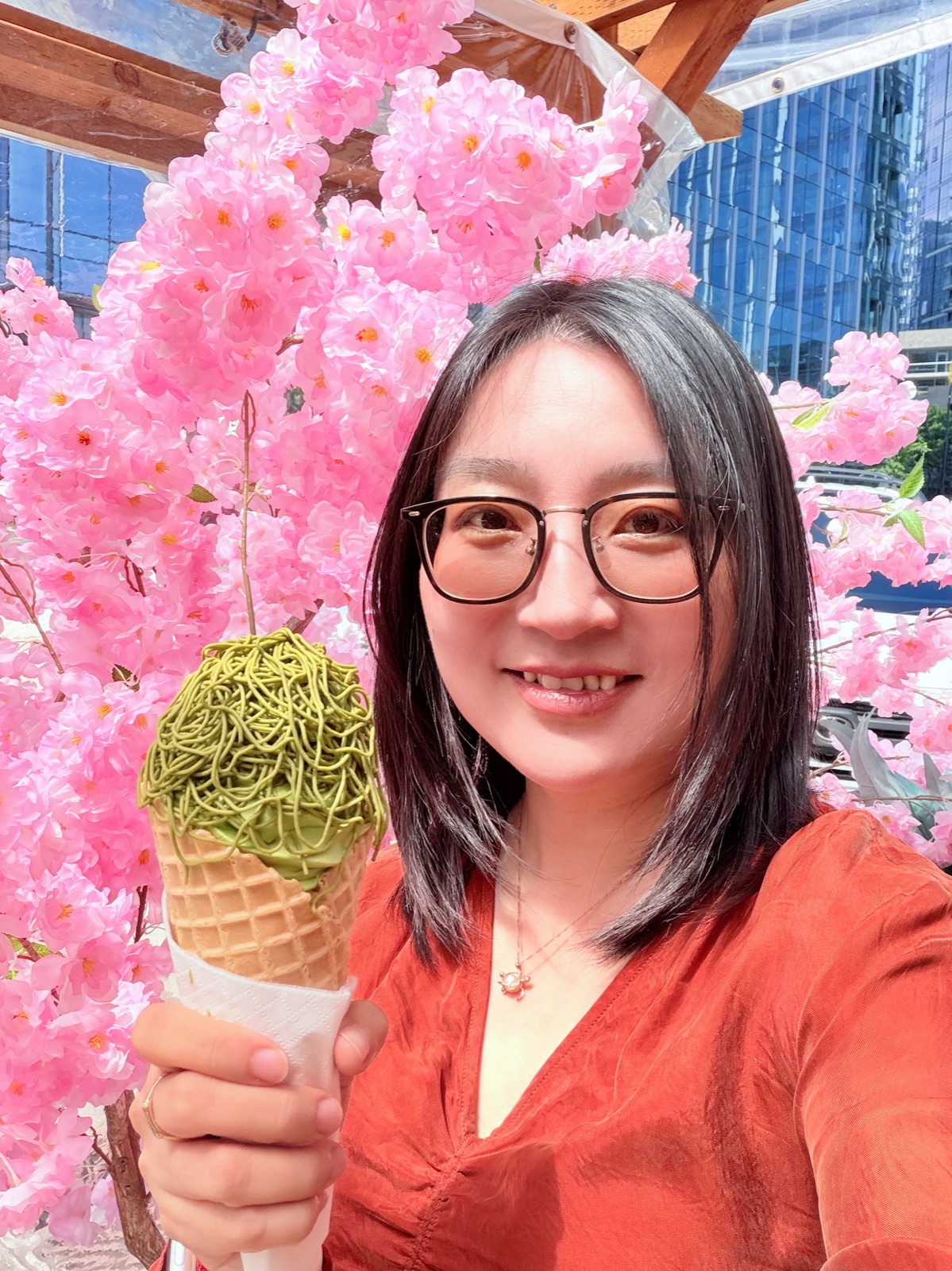 Original selfie used as input for the background change