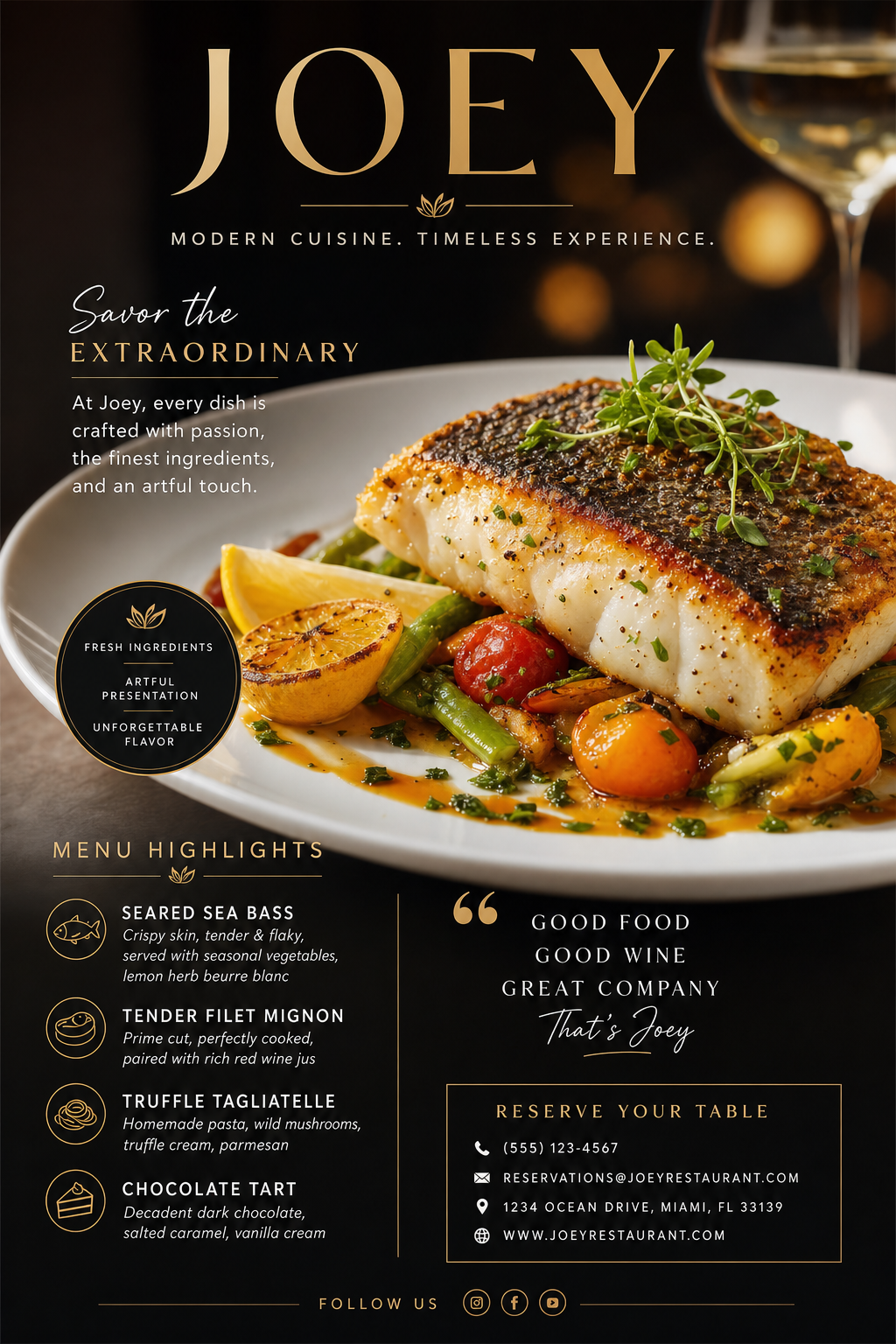 Restaurant flyer generated from the lunch photo inside GenseeAI